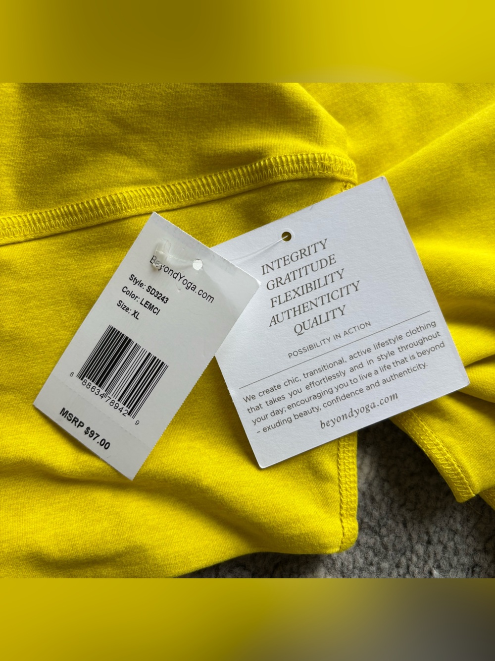 Beyond Yoga - NWT High-Waisted Yellow Leggings - Picture 8 of 12